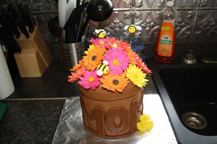 Flower Pot Cake for Mom