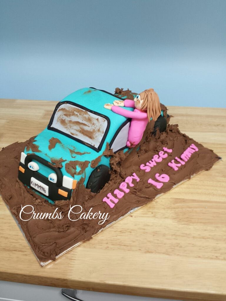 Truck Girl Cake
