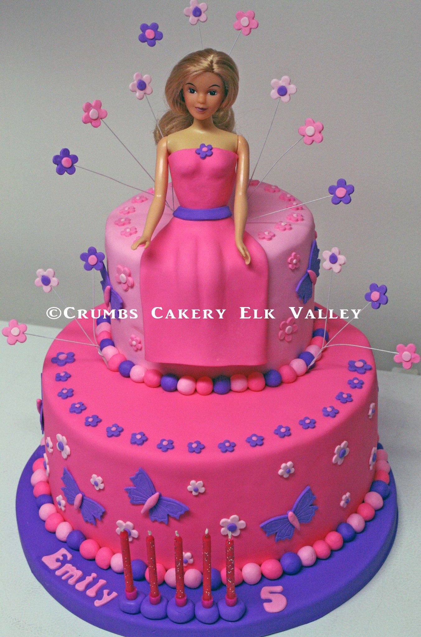 barbie 2 tier cake